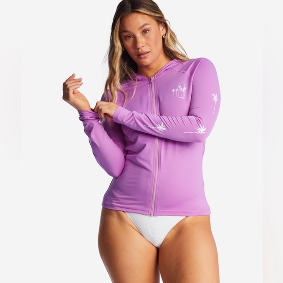 Billabong Core Surf Daze Orchid Violet Rashguard - Picture 1 of 9